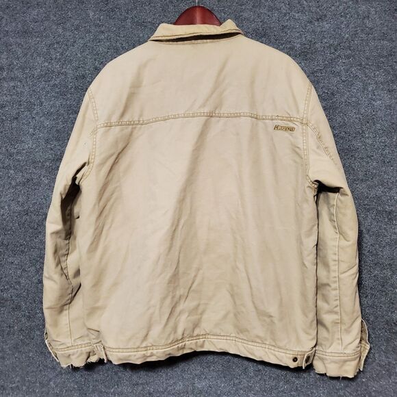 Vintage Kirra Jacket Mens XL Tan Canvas Chore Coat 90s Skate Surf Trucker Grunge - Picture 2 of 11